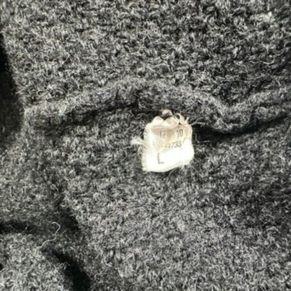 Pendleton Men's Black Full Zip 100% Shetland Wool Loose Knit Cardigan Size Large - Picture 10 of 12